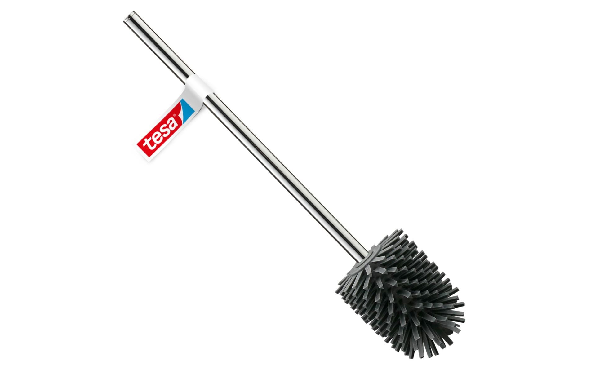 TESA WC-Bürstenhalter – Synthetik-Kautschuk, schwarz, wandmontiert, klebend