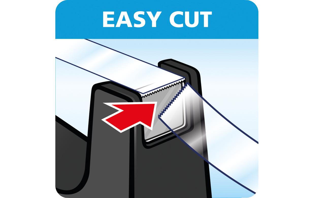 tesa Easy Cut Tischabroller – für Klebefilm bis 25 mm × 66 m, Kunststoff, schwarz