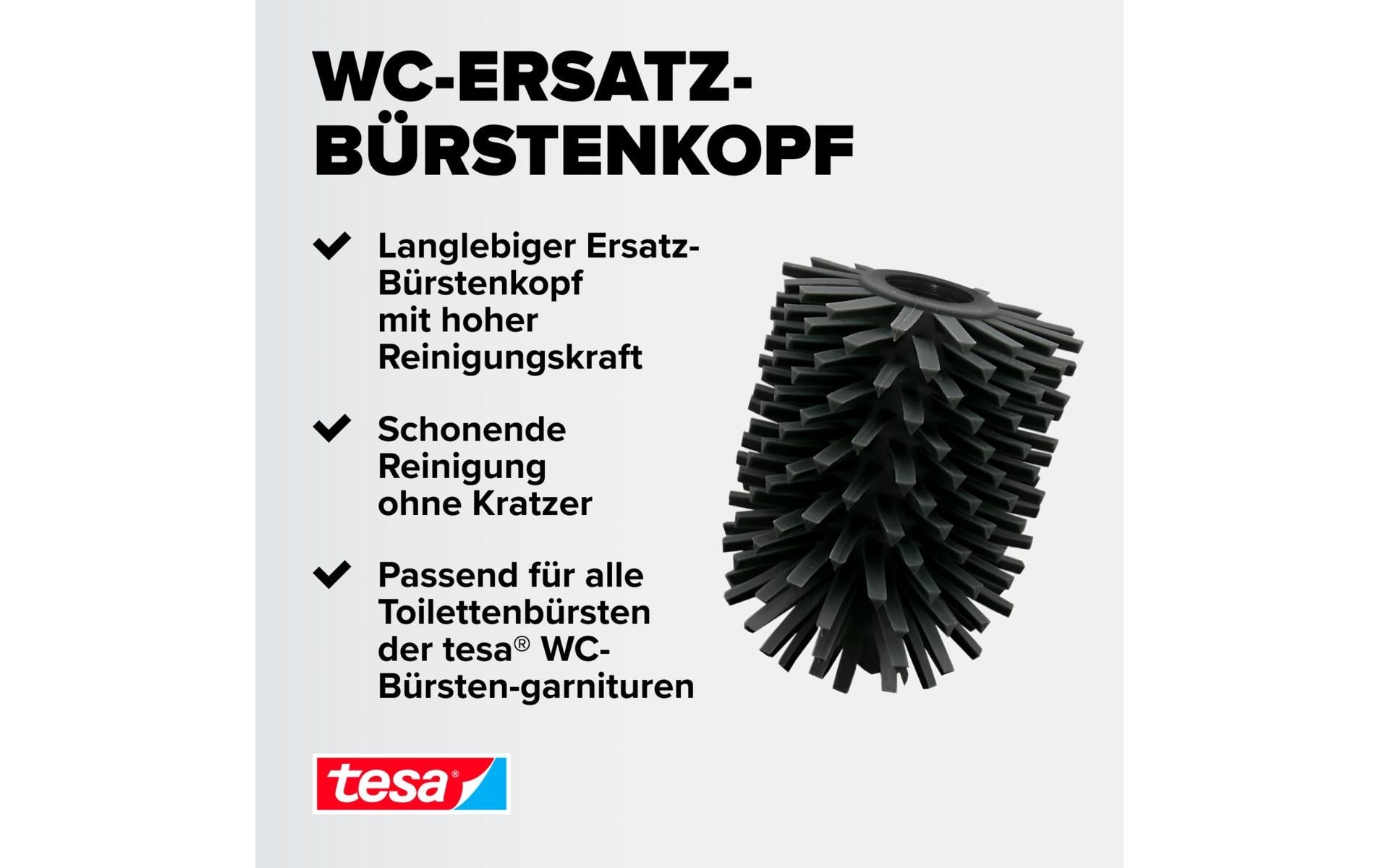 TESA Toilettenpapierhalter – Kunststoff, Silber, Klebend, Wandmontiert, 15,5 × 6 × 19 cm