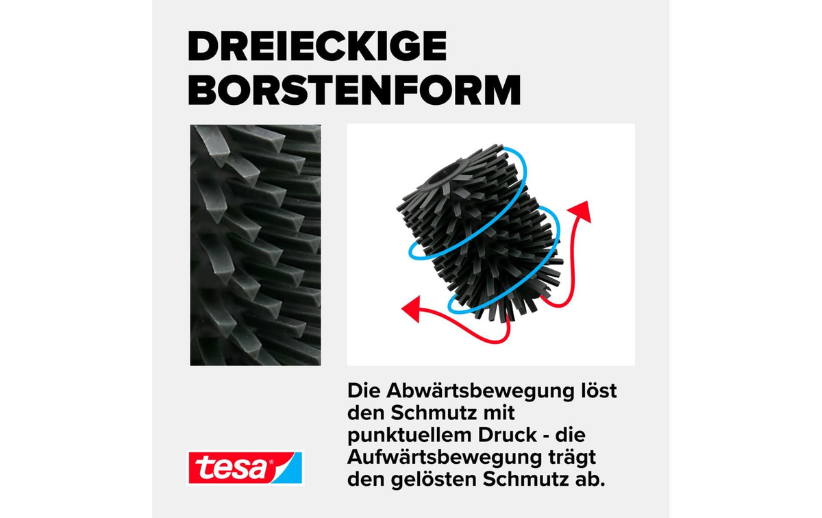 TESA Toilettenpapierhalter – Kunststoff, Silber, Klebend, Wandmontiert, 15,5 × 6 × 19 cm