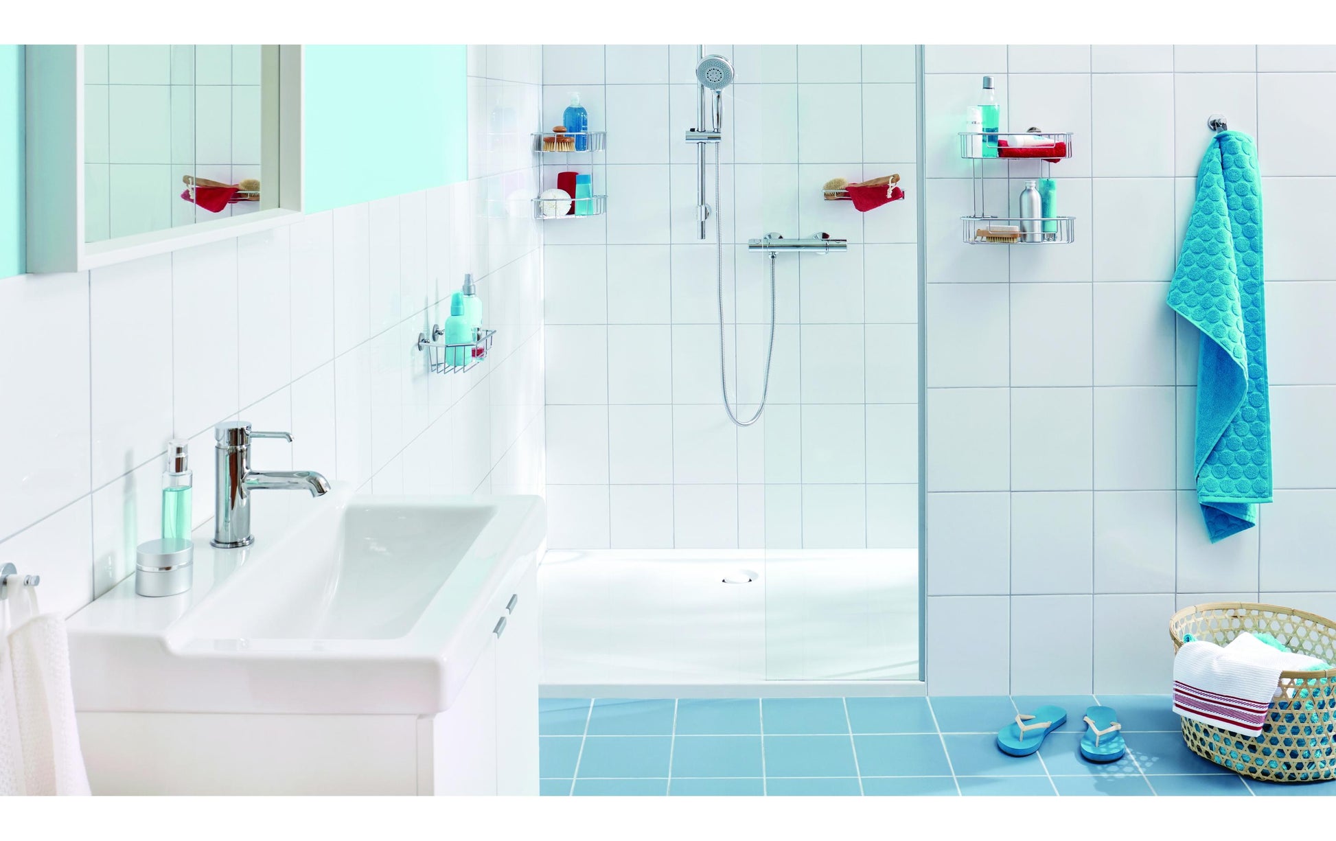 TESA Seifenhalter (Wand) BAATH – 13×25,5 cm, verchromtes Metall, 5 kg, Kleben (Wand), Silber