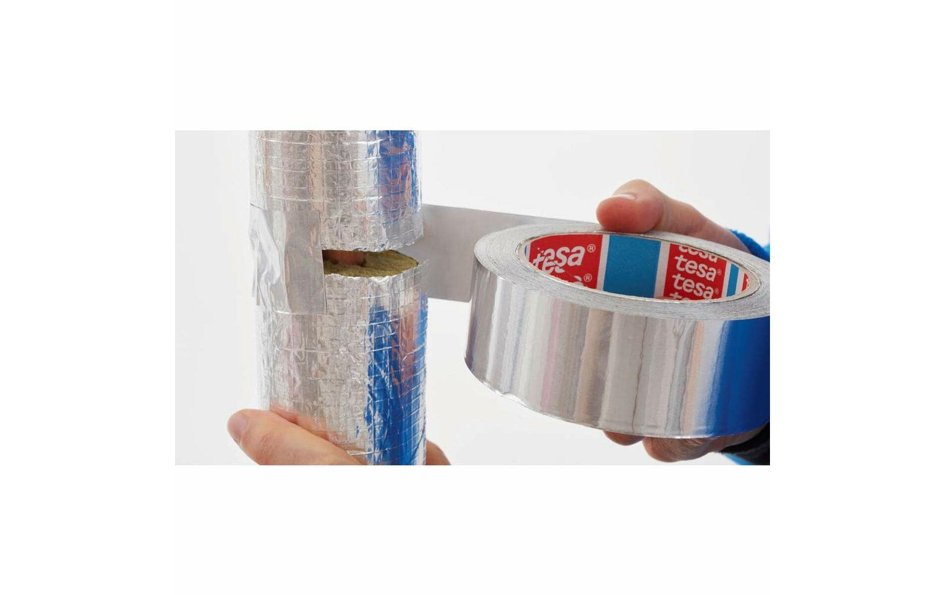 tesa Alufolienband Strong 50 – 50 mm × 25 m – silber