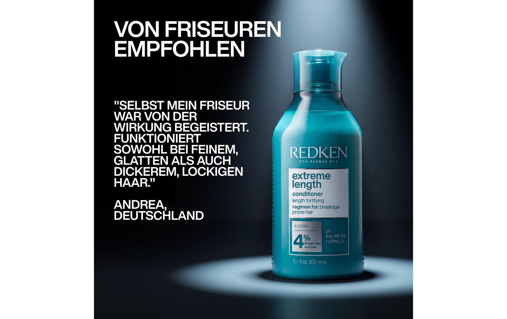 Redken Conditioner Extreme Length – Anti-Haarbruch, für langes, strapaziertes Haar – 300 ml