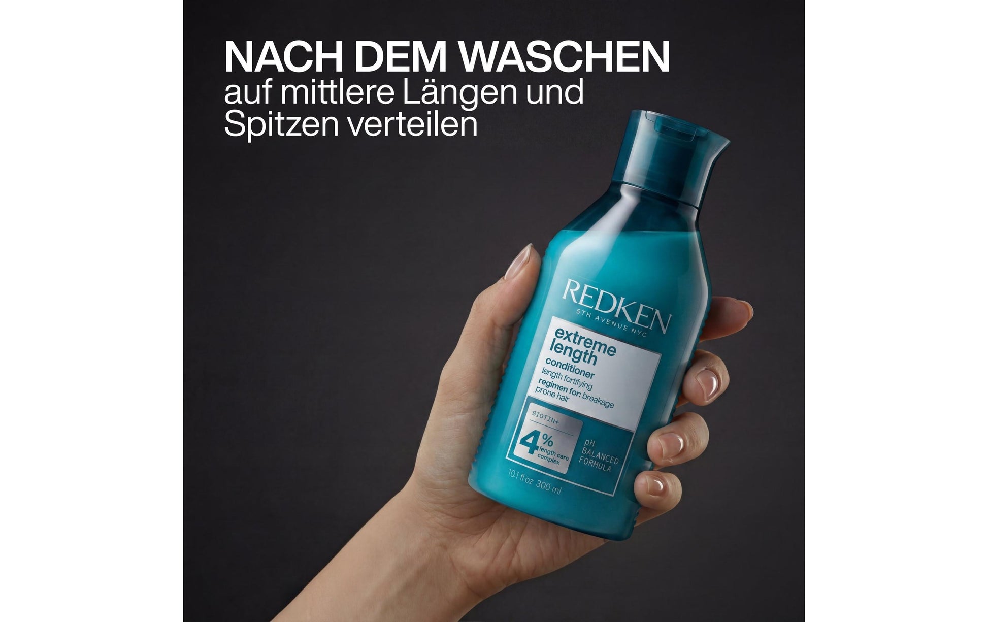 Redken Conditioner Extreme Length – Anti-Haarbruch, für langes, strapaziertes Haar – 300 ml