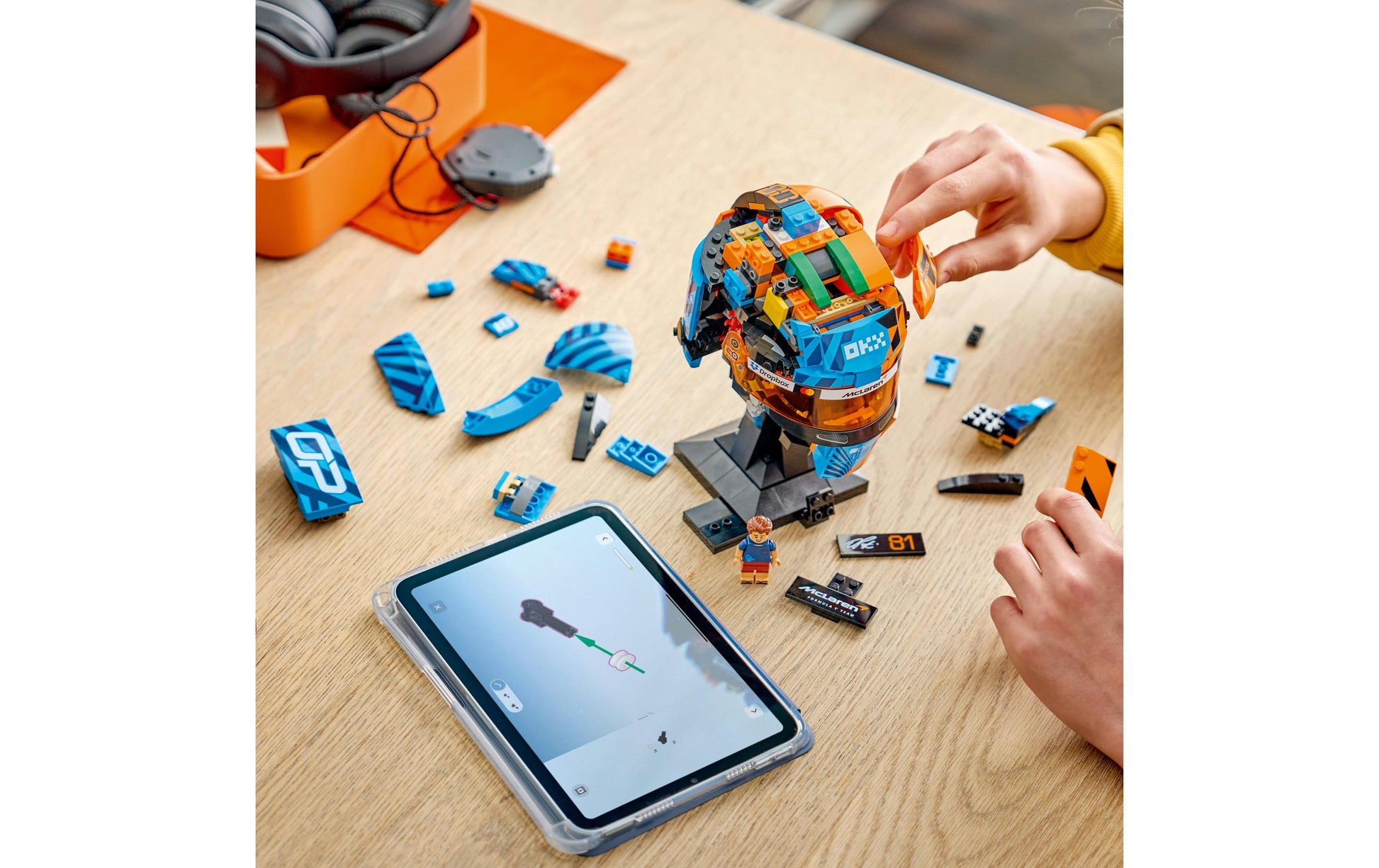 LEGO 3D Puzzle McLaren Mastercard F1 Team Piastri Helm – 793 Teile – 26,2×7,1×38,2 cm – ab 14 Jahren