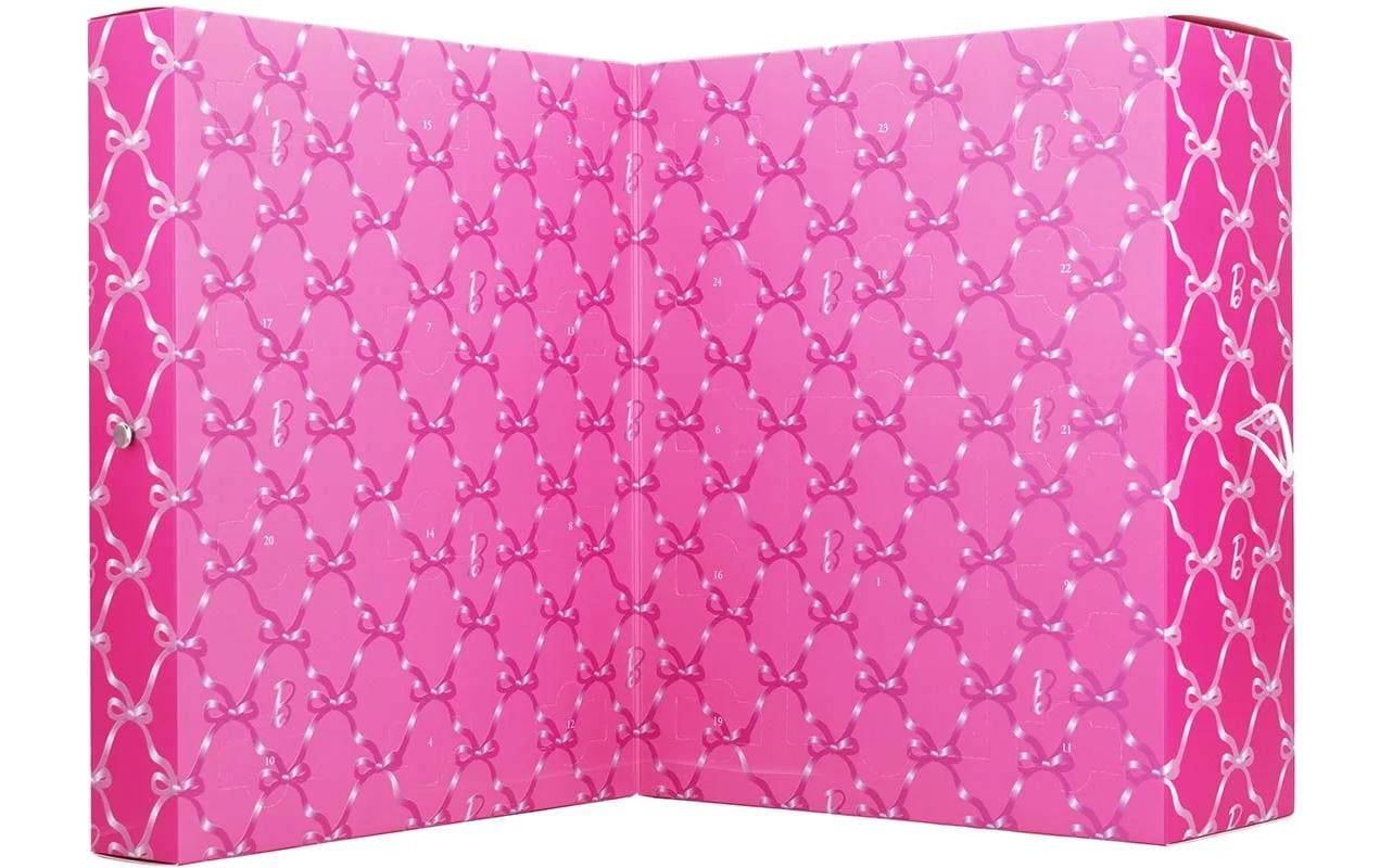 Balthasar Adventskalender – Barbie – Befüllt: Duftlampe & 24 Duftwachs – Ø 27 × 22 cm