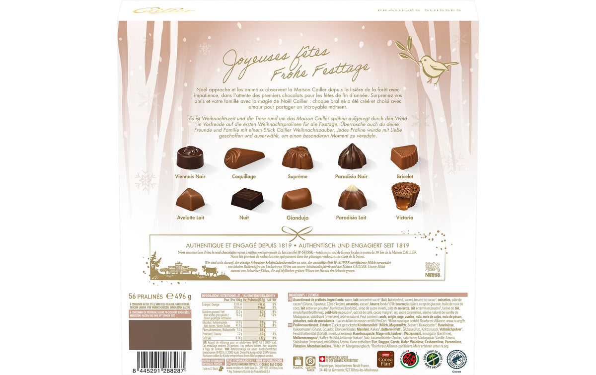 Cailler Niedliche XMAS Pralinés – Mischung – 496 g