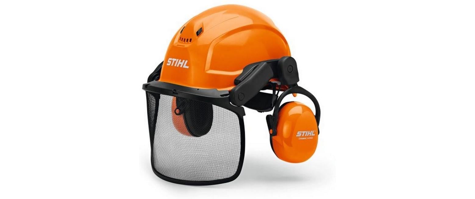 Stihl Schutzhelm Dynamic Ergo – Einheitsgrösse, Orange, Nylon, mit Visier