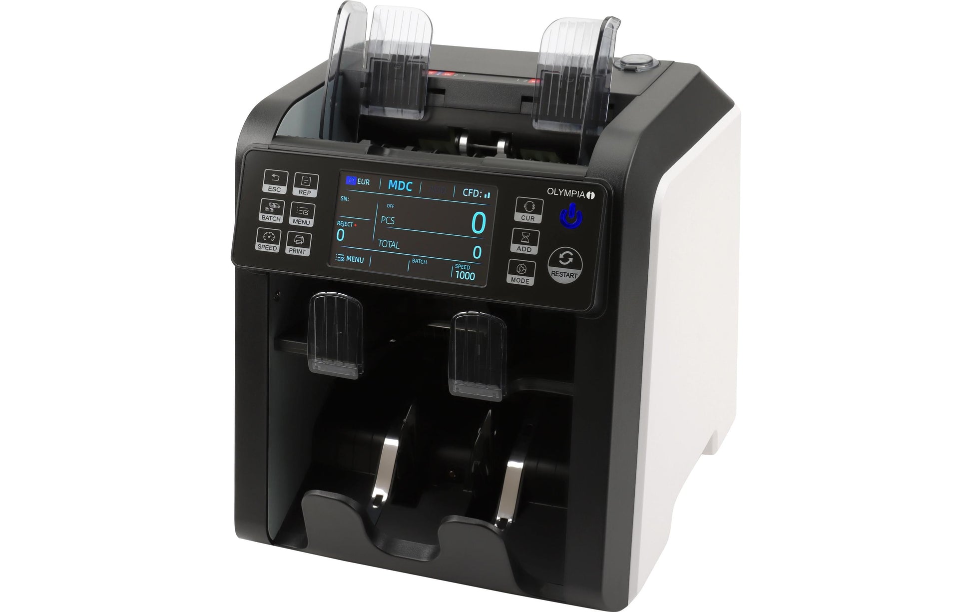 Olympia Safescan NC800 – Banknotenzähler, Automatische Erkennung/Infrarotprüfung, Schwarz
