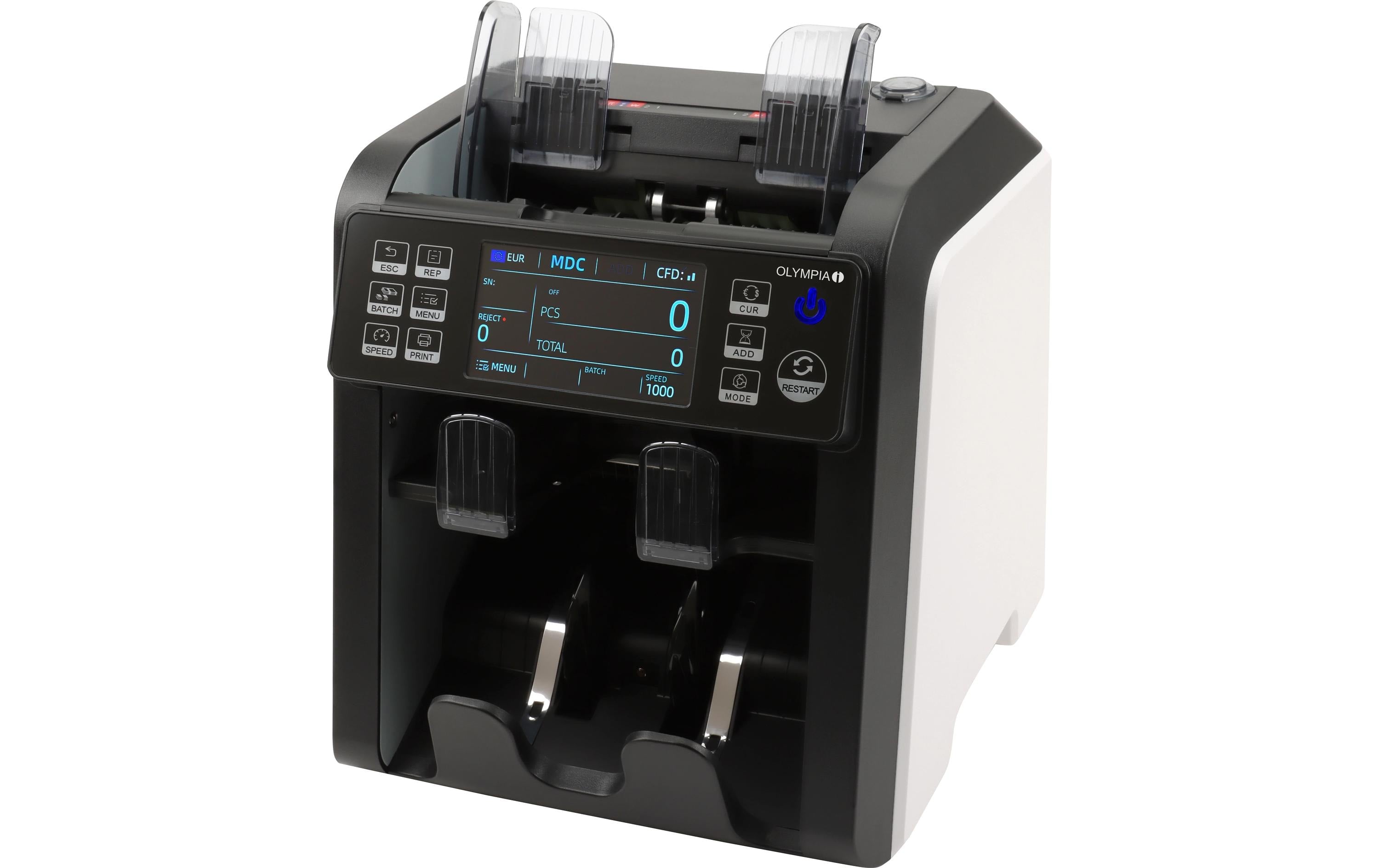 Olympia Safescan NC800 – Banknotenzähler, Automatische Erkennung/Infrarotprüfung, Schwarz