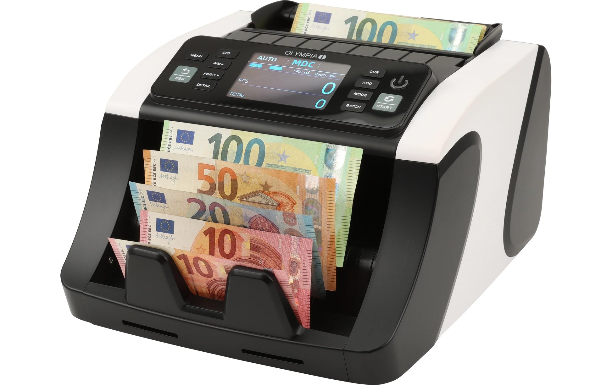 Olympia Safescan NC570 Plus – Banknotenzähler, 320 × 50 × 190 mm, Schwarz