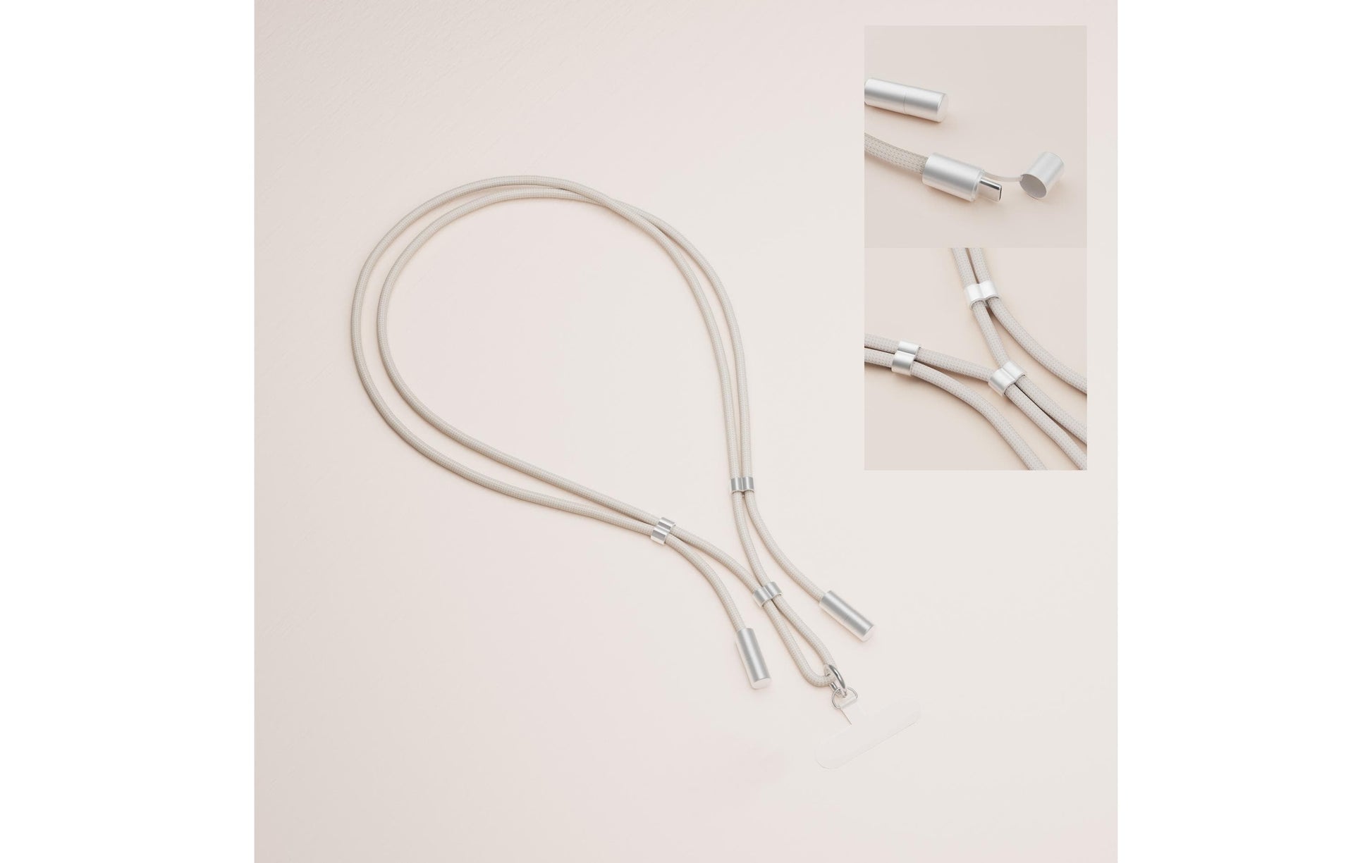 Onit Ladekabel – USB-C auf USB-C 1,8 m, 240 W, Silikon, Beige – für USB-C Geräte