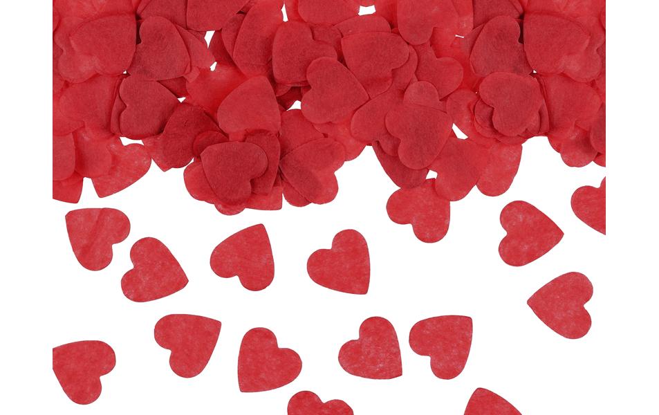 Partydeco Konfetti Herzen – rot – 6 × 1,6 cm – Papier – 15 g