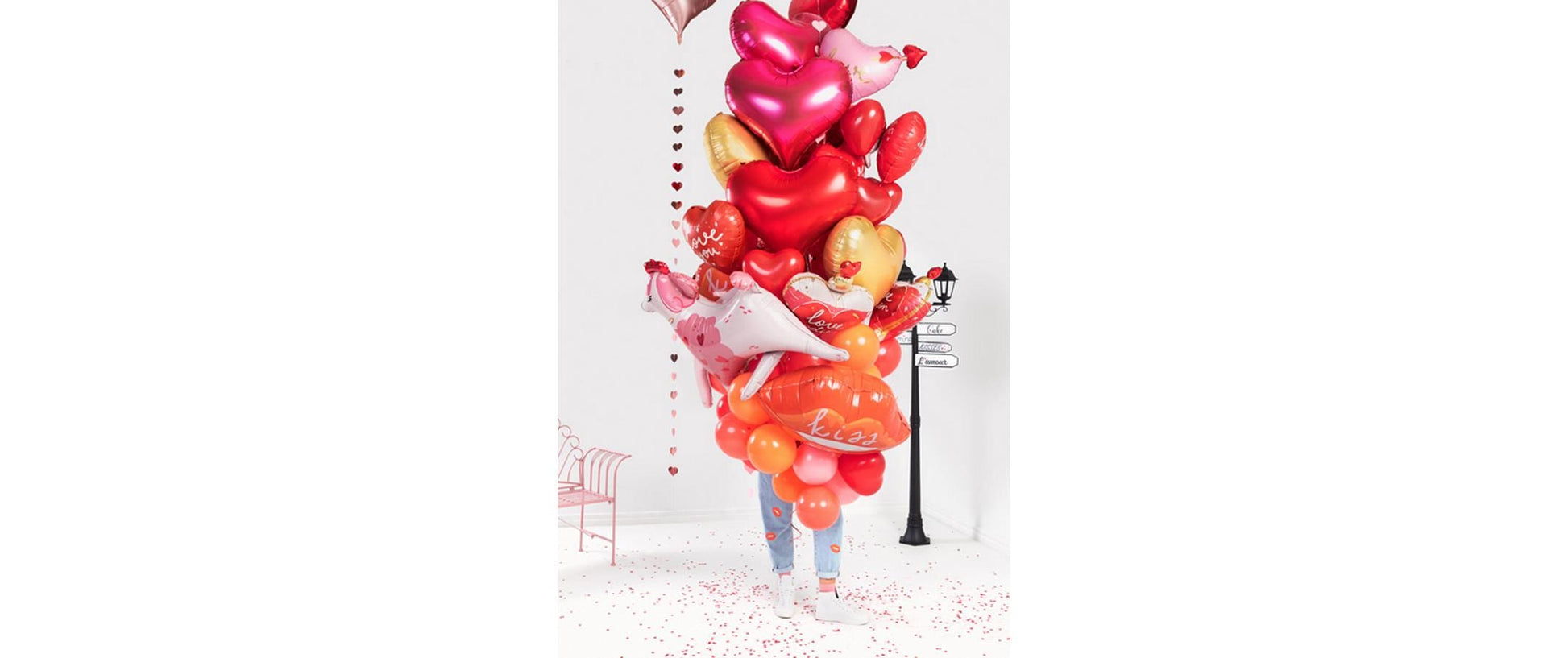 Partydeco Konfetti Herzen – rot – 6 × 1,6 cm – Papier – 15 g