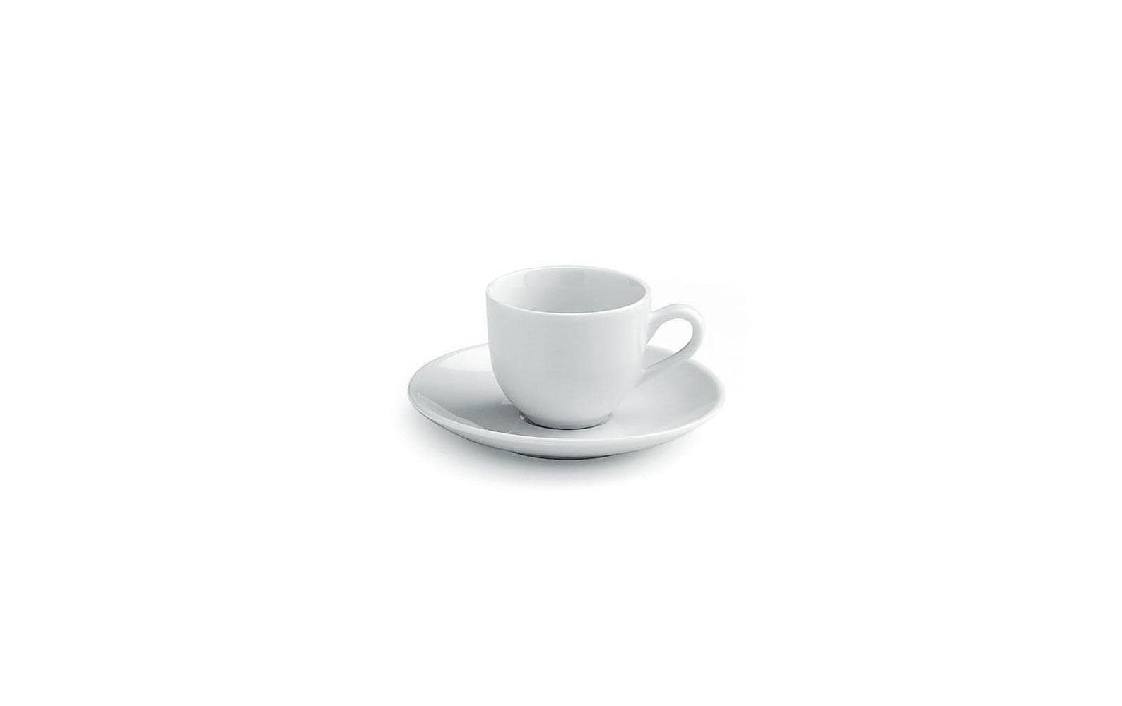 Tognana Porcellane Tognana Metropolis Espressotassen – 6er Set, 80 ml, Ø 12,5 cm, Porzellan, mit Unterteller, spülmaschinenfest