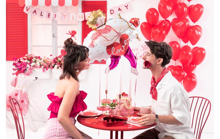 Partydeco Herzluftballons – Kirschrot – Ø 40 cm – Latex – 6 Stk