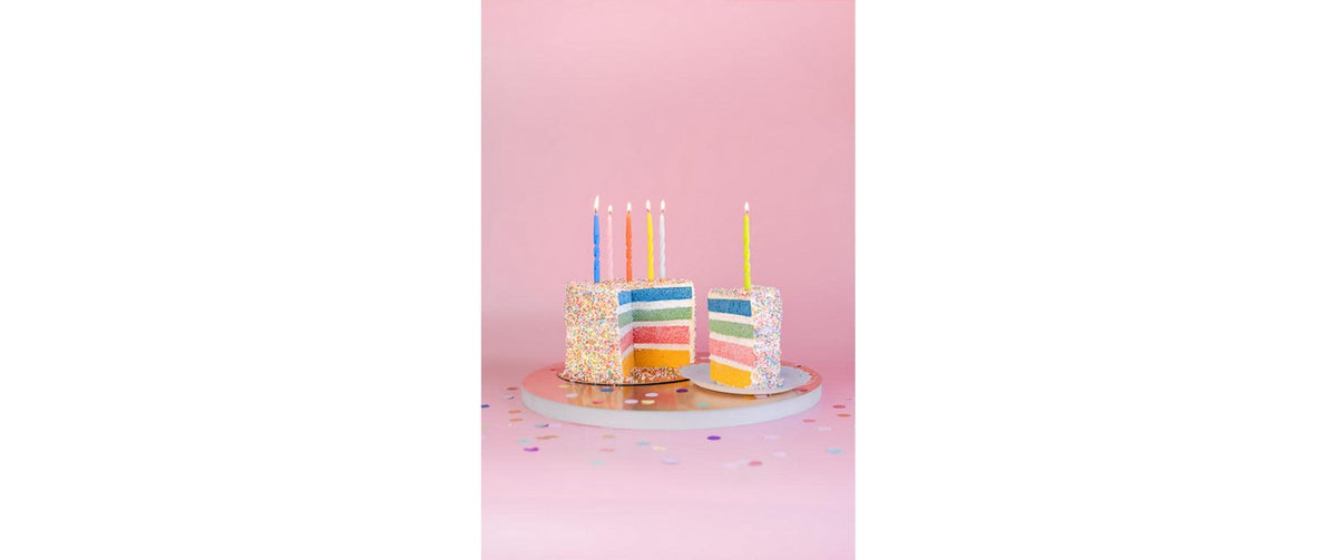 Partydeco Geburtstagskerzen – mehrfarbig – 14 cm – 6 Stk