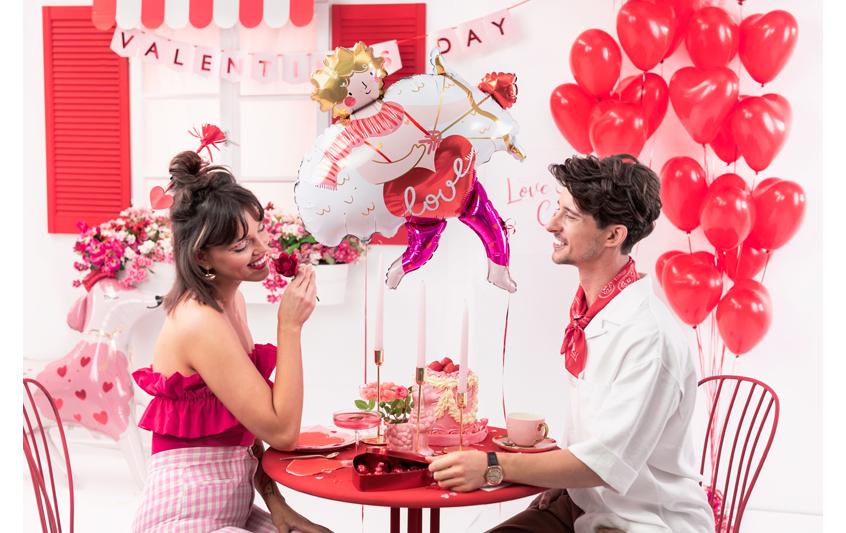 Partydeco Herzluftballons – Kirschrot – Ø 40 cm – Latex – 6 Stk