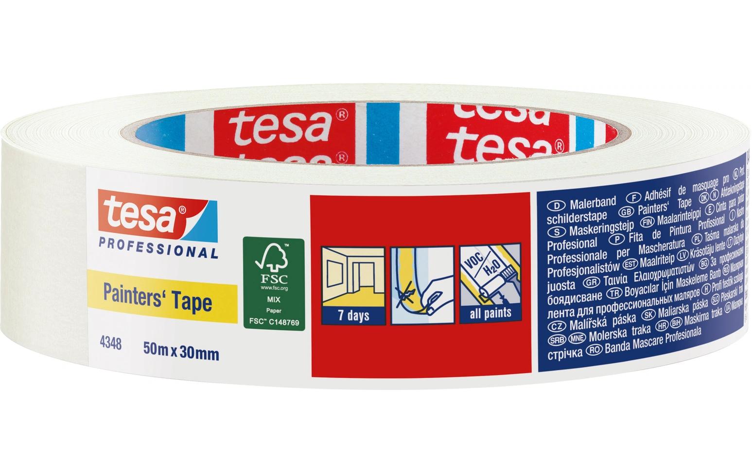 TESA Malerband, chamois – 30 mm × 50 m, innen