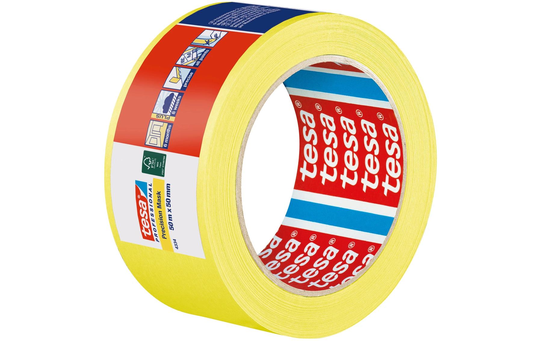 TESA Malerband, Gelb – 50 mm × 50 m