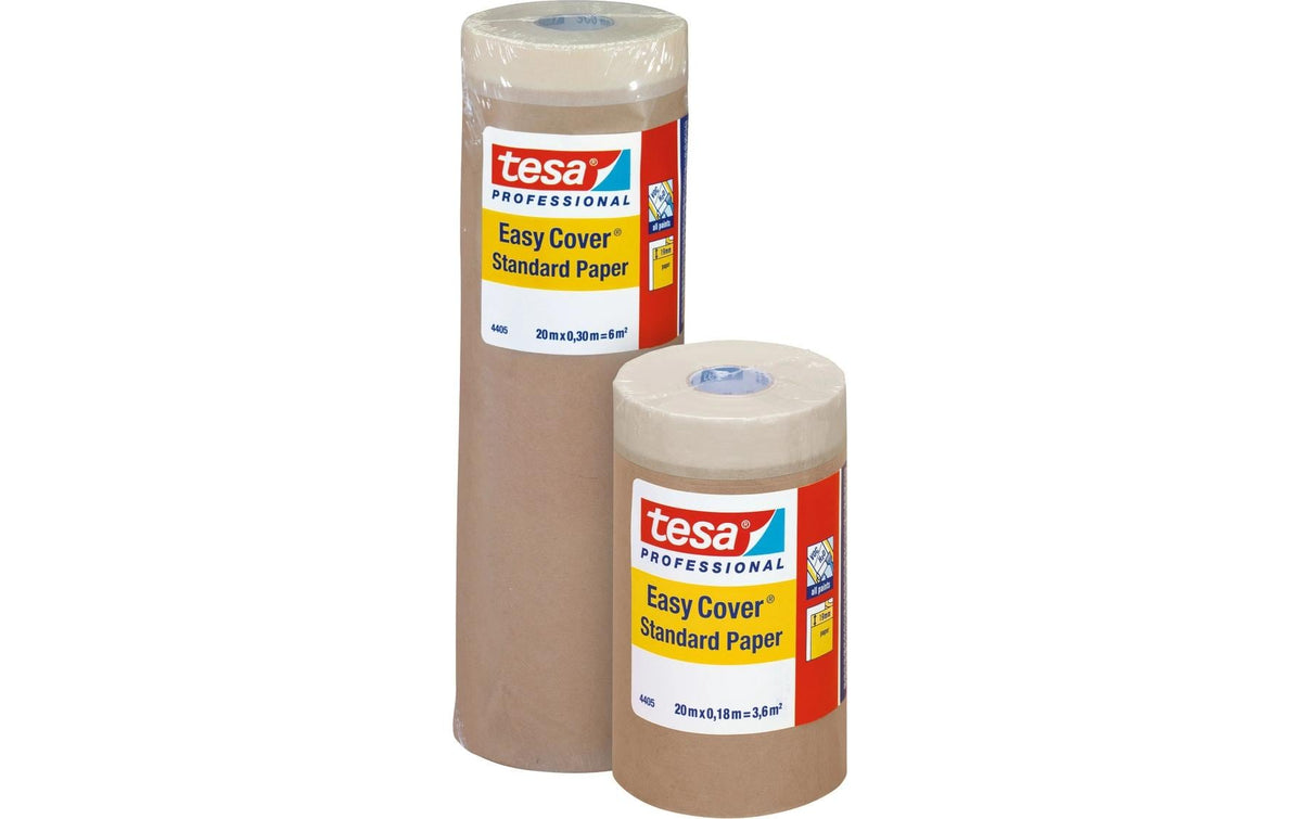 TESA Abdeckfolie mit Band, Chamois – 180 mm × 20 m