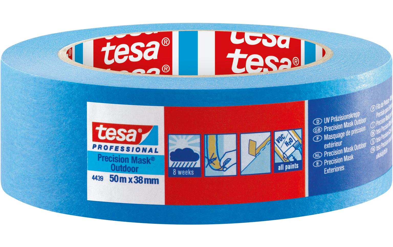 TESA Putzband, Blau – 50 mm × 50 m, Aussen