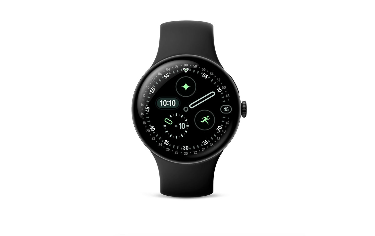 Google Pixel Watch 4 45 mm GPS + Cellular – Aluminium Schwarz, Obsidian, S/L, 50 m, für Android
