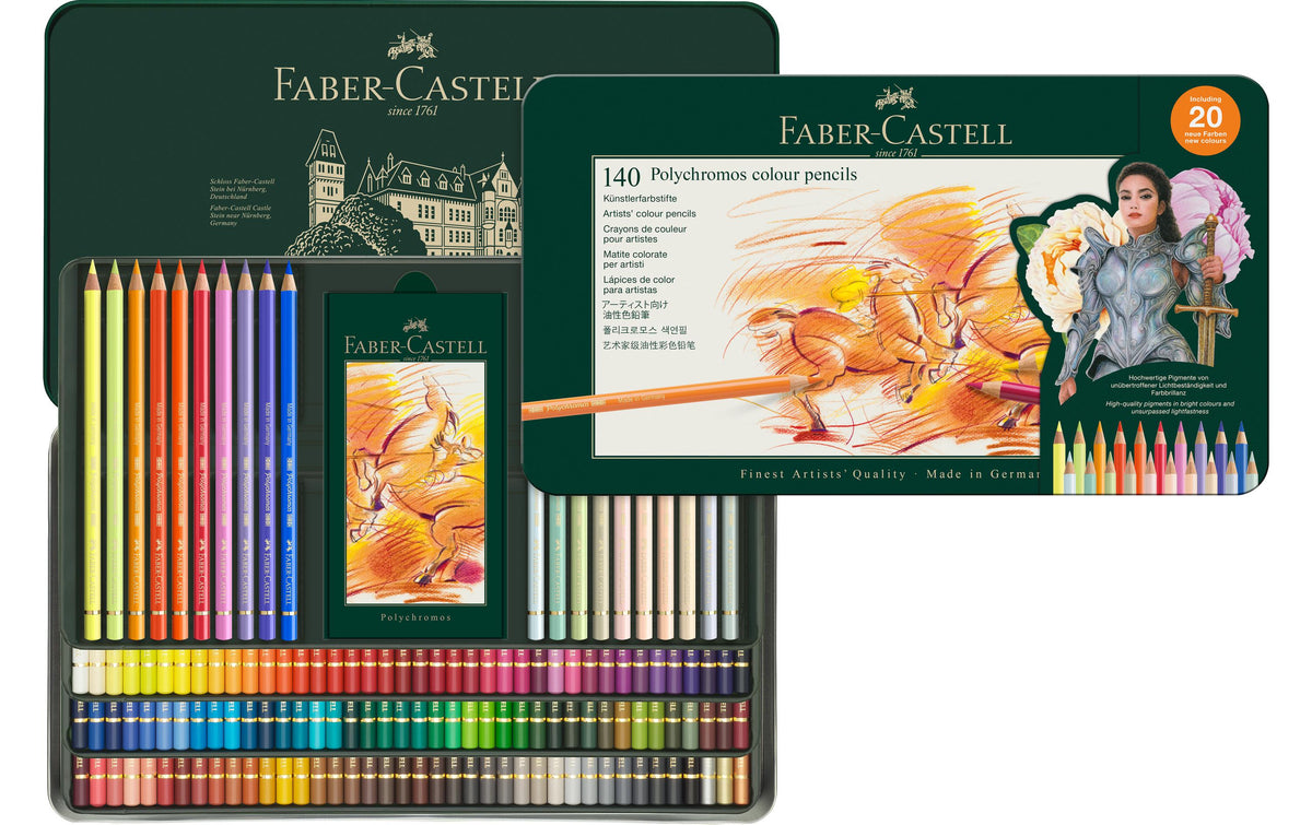 Faber-Castell Polychromos Farbstifte – 140 Stk., Metallschachtel