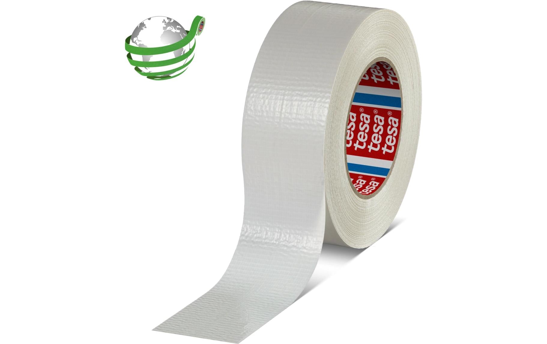 TESA Gewebeband/Gaffa – 50 mm × 50 m, weiss, feuchtigkeitsbeständig, 1 Stück
