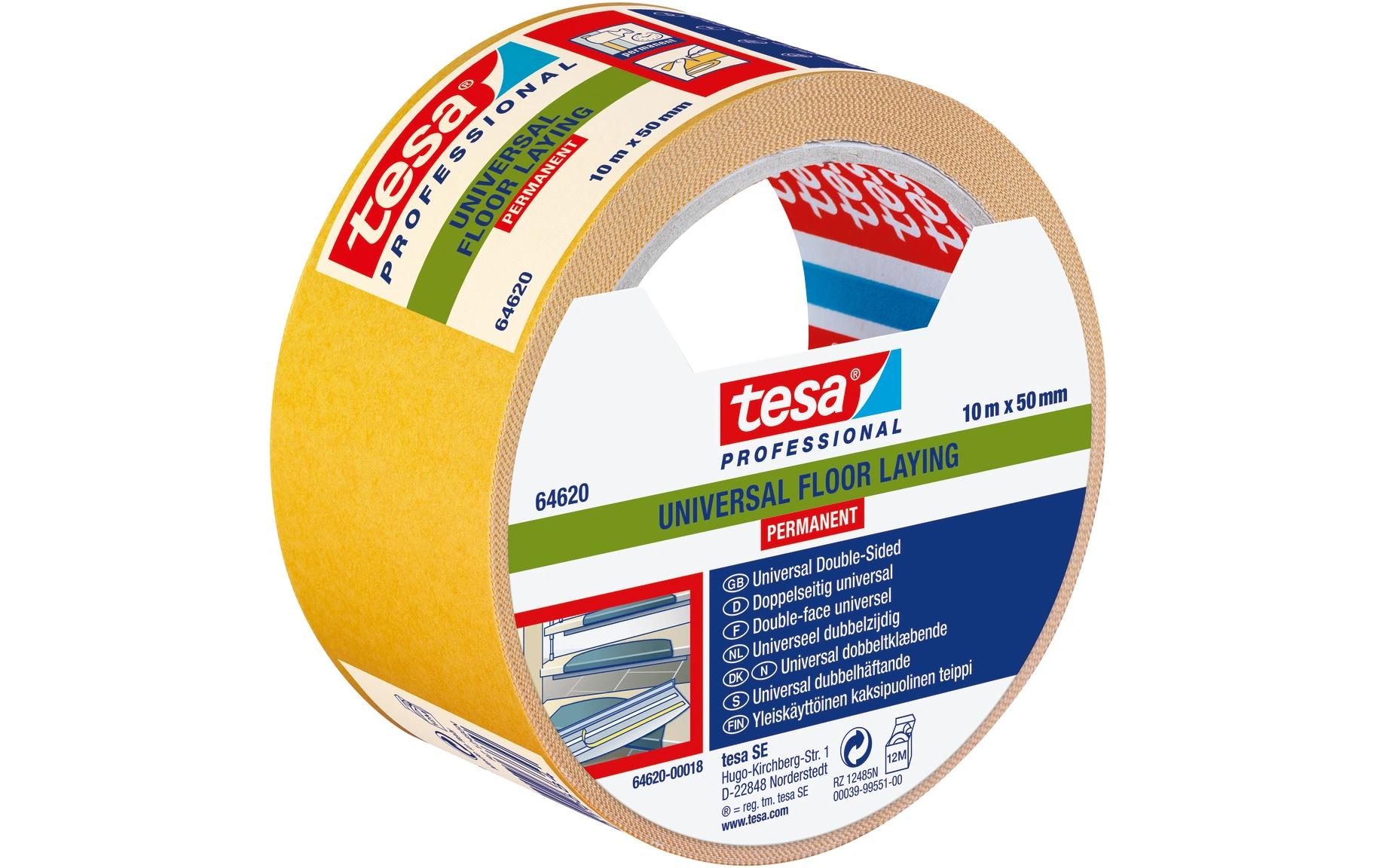 TESA Montageband – 50 mm × 25 m, Weiss