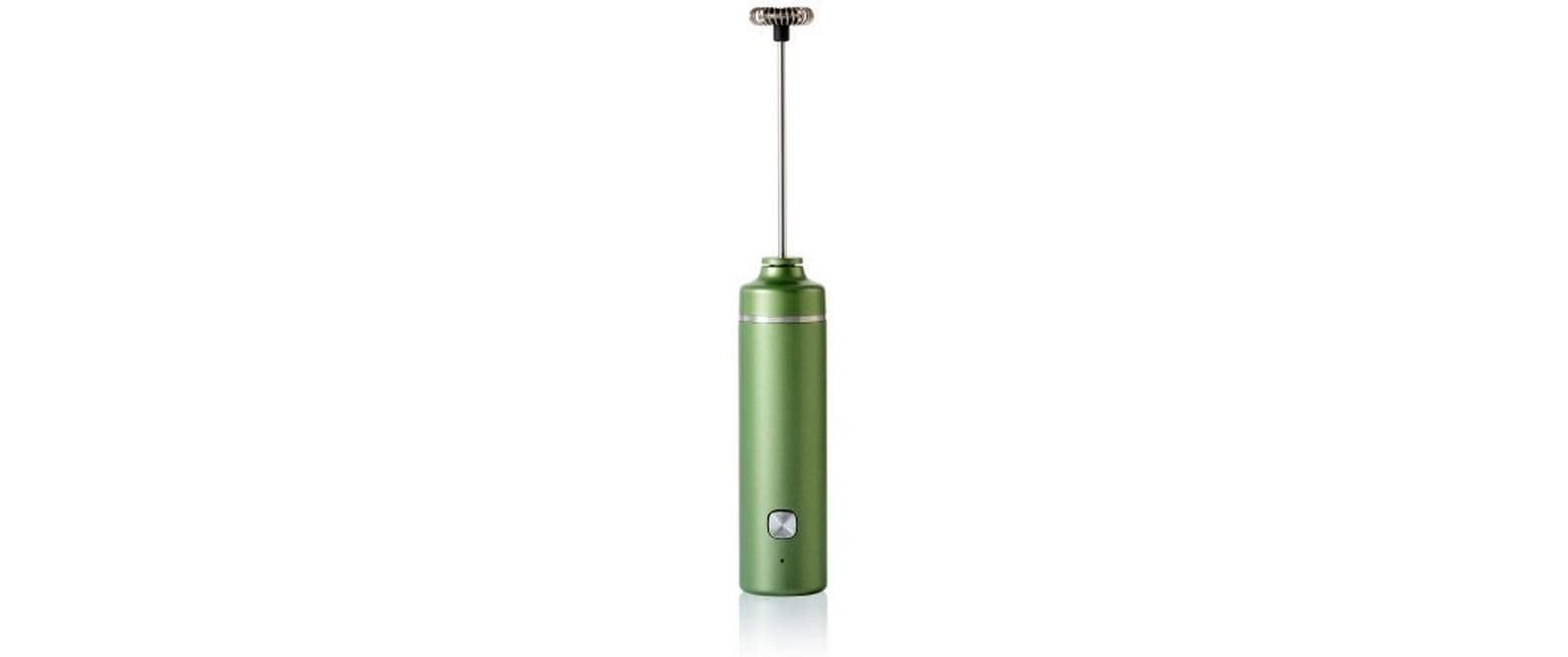 Adhoc Milchschäumer-Stab Matcha Set – 3-teilig, grün/silber/transparent