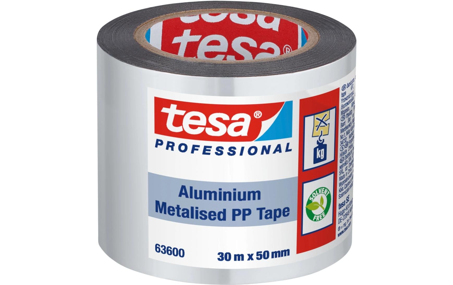 Tesa Aluminiumband – 50 mm × 30 m – silber – 36 Stk
