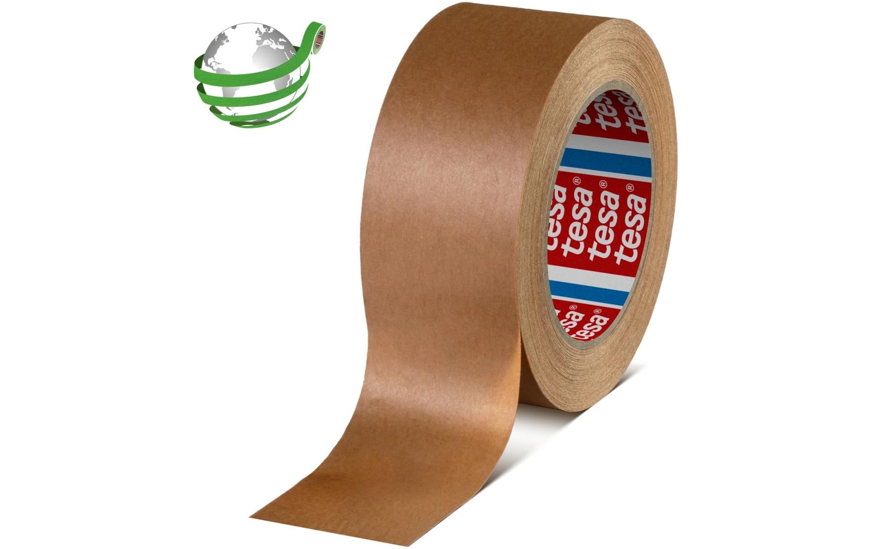 tesa – Verpackungsband, Papier, 50 mm × 50 m, Beige, Naturkautschuk, 36 Stück