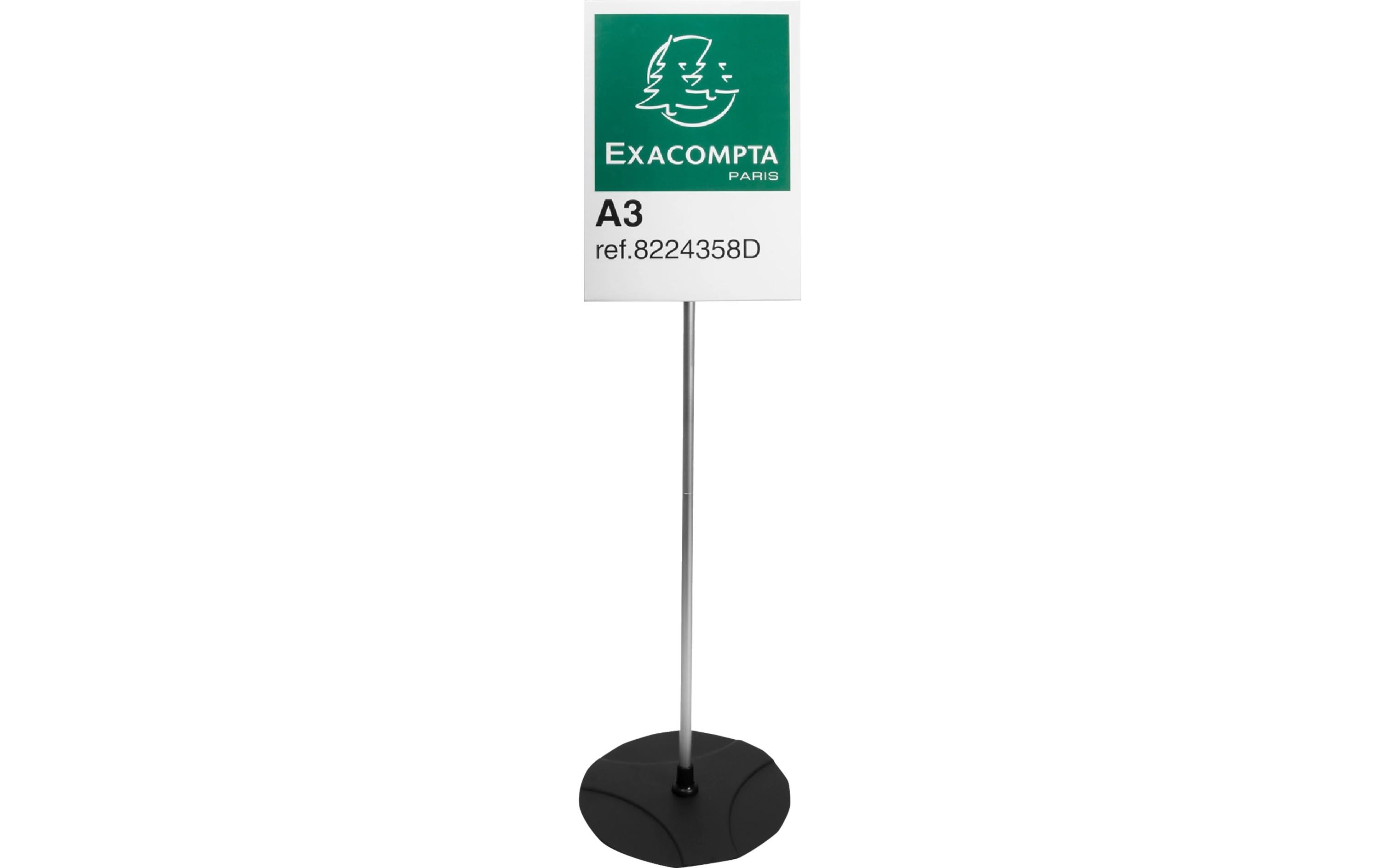 Exacompta Sichttafelhalter – für A3 – Hochformat – Acryl/Aluminium – 330×330×1000 mm