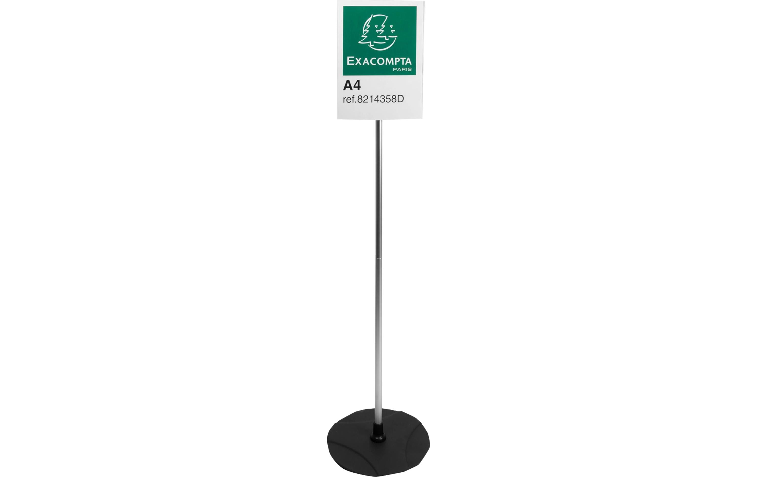 Exacompta Bodenständer – für A4 – Hochformat – Acryl/Aluminium – 270×1000×270 mm