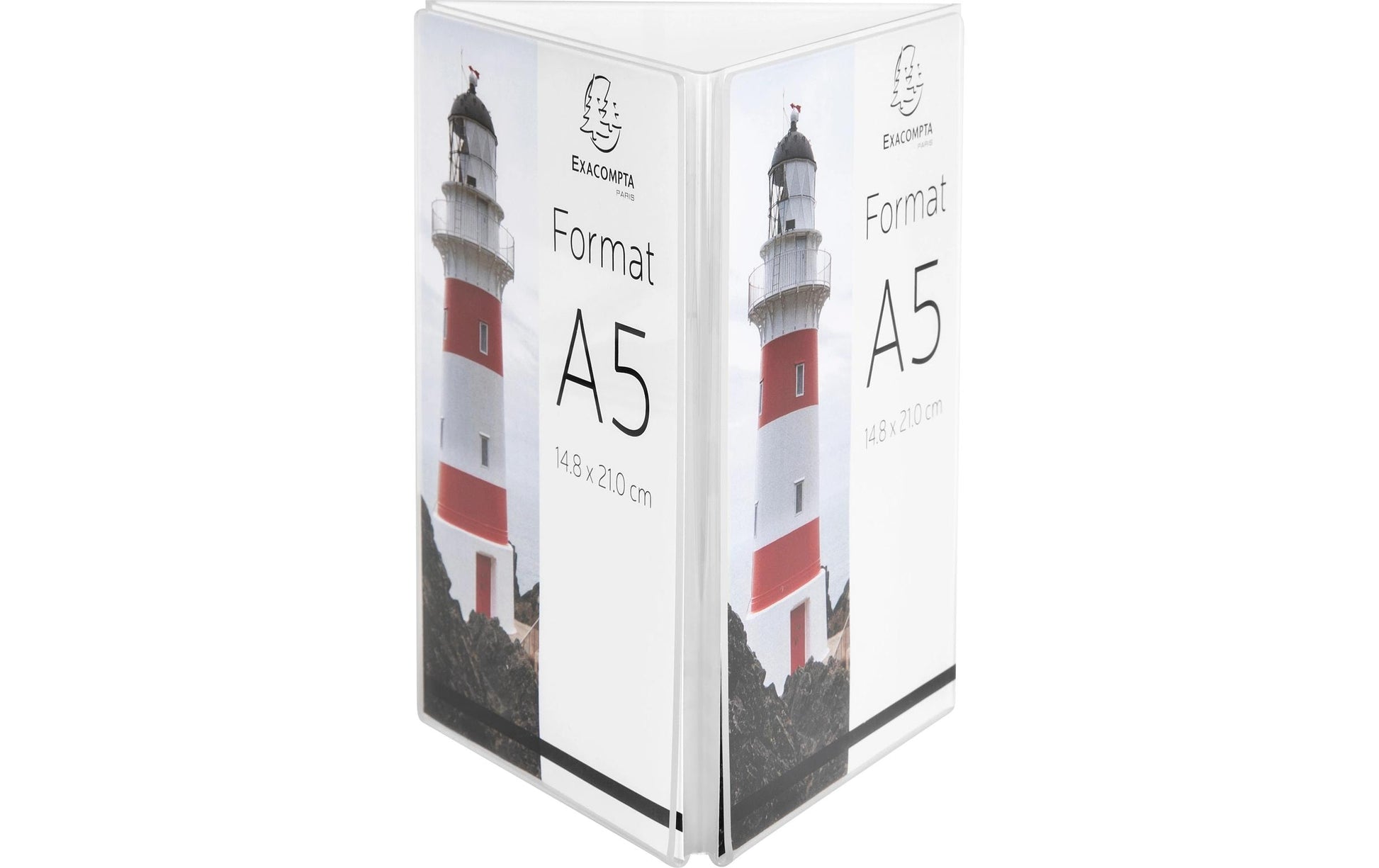 Exacompta Tischaufsteller – für A5 – Hochformat – Transparent – Acryl – 150×145×212 mm
