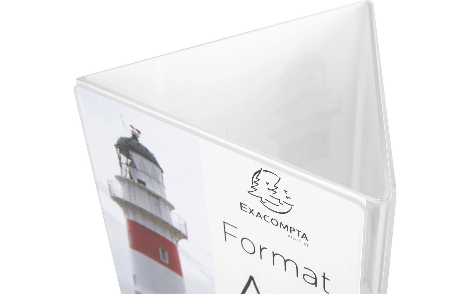 Exacompta Tischaufsteller – für A5 – Hochformat – Transparent – Acryl – 150×145×212 mm