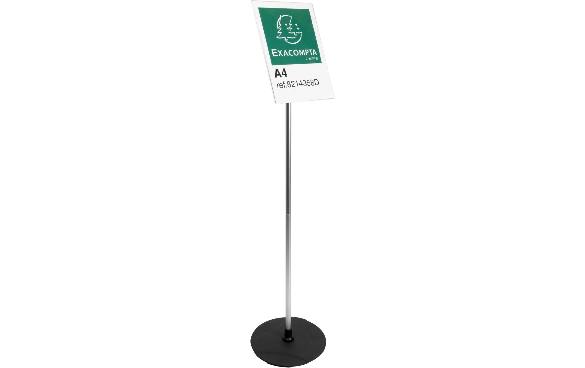 Exacompta Bodenständer – für A4 – Hochformat – Acryl/Aluminium – 270×1000×270 mm