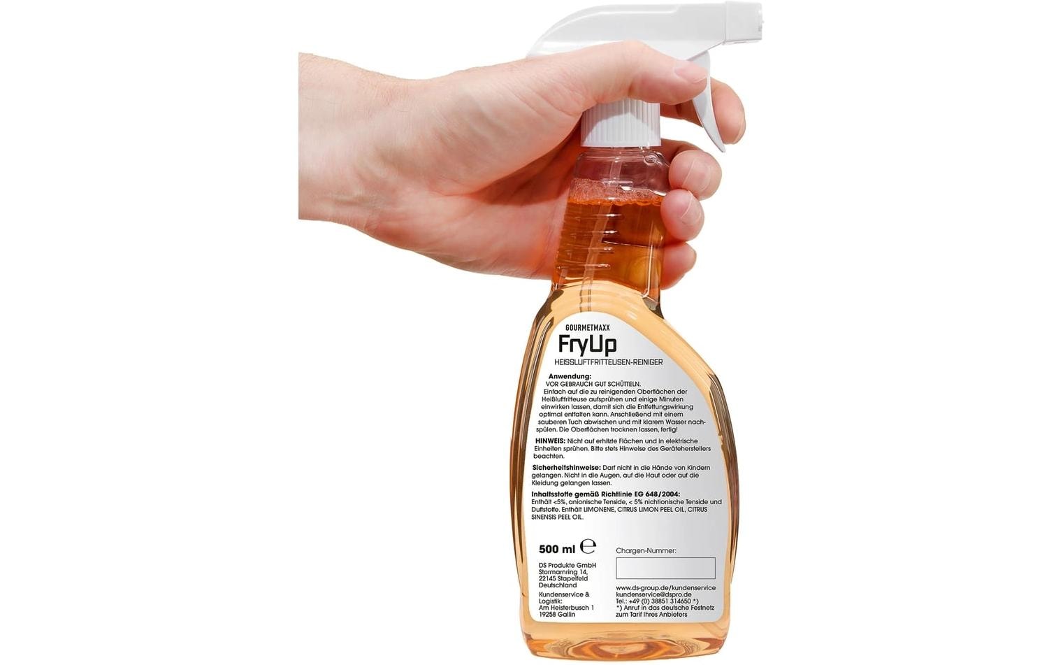 Wpro GOURMETmaxx Backofen- & Grillreiniger für Heissluftfritteuse – Schaum – 500 ml