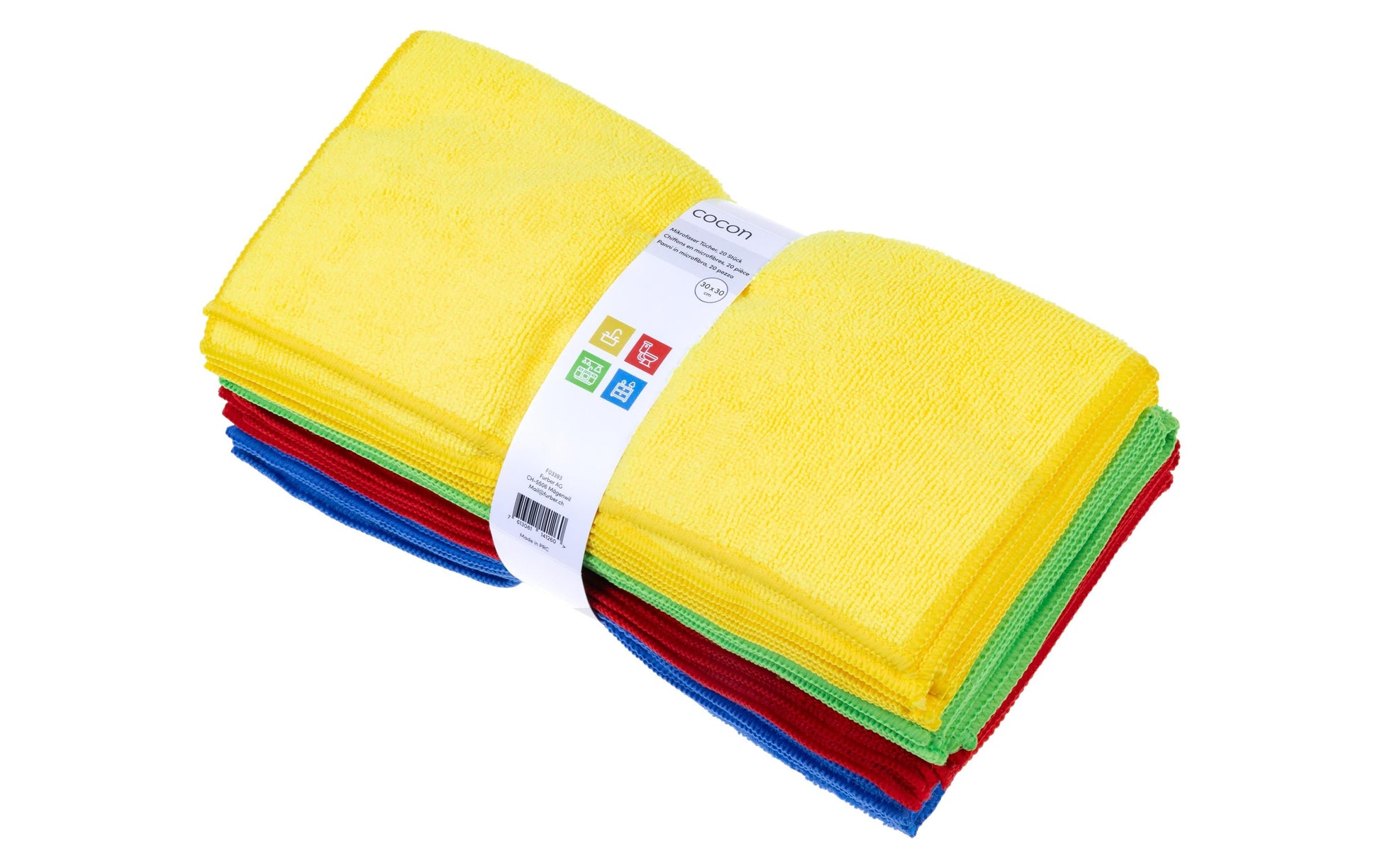 Cocon Mikrofasertuch – assortiert – 30 × 30 cm – 20er-Set