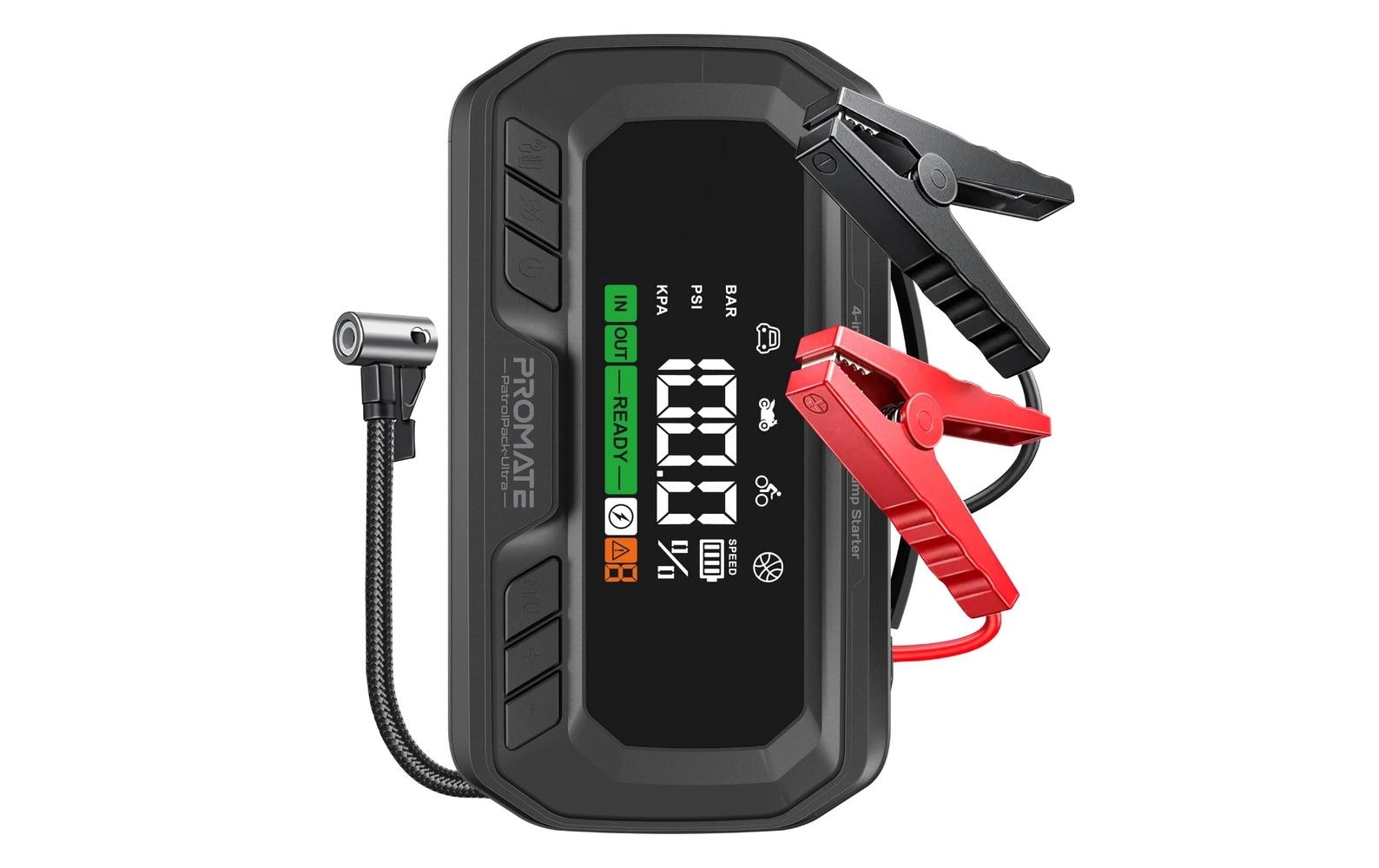 Promate PatrolPack-Ultra Powerbank 3'700 mAh – 65 W PD, 1× USB-C, 1× USB-A, schwarz