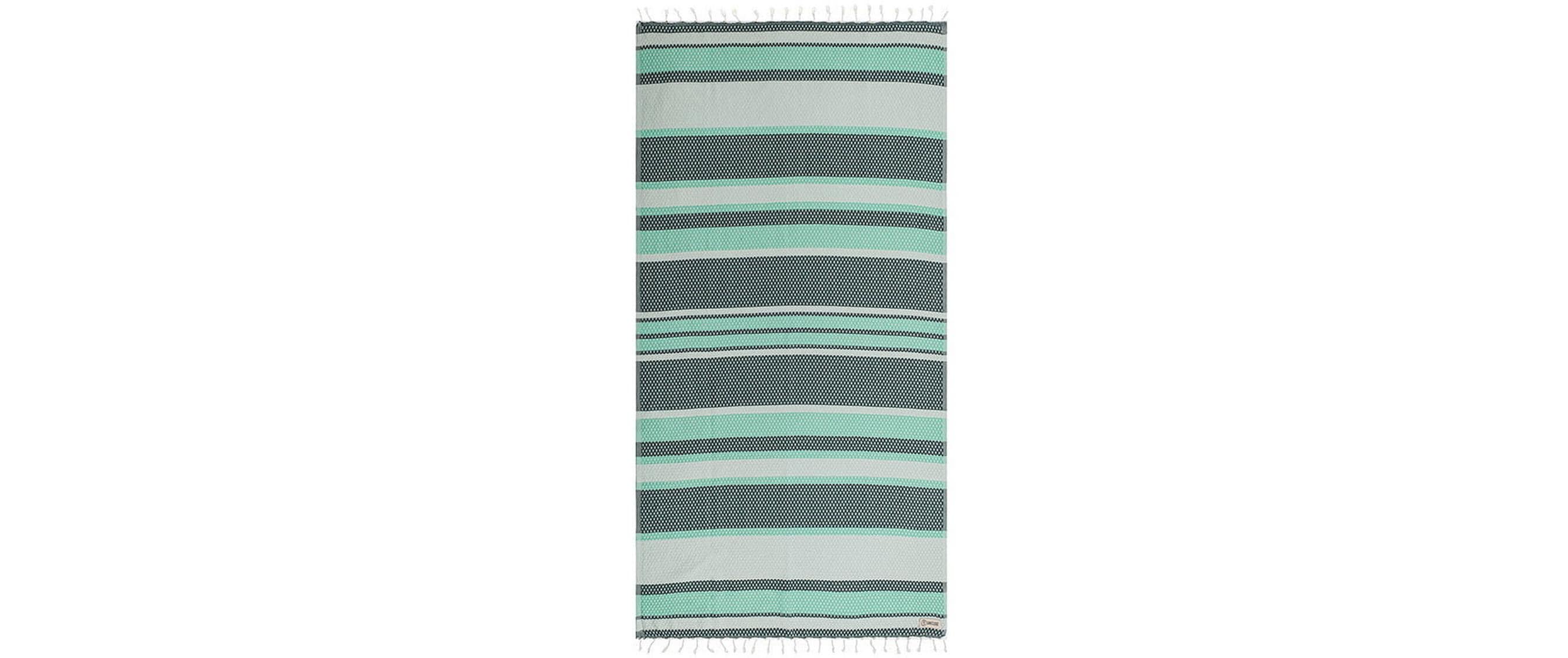 Haushaltsware SandCloud Jade Dobby Stripe Wohndecke – Baumwolle, Grün – 94 × 170 cm