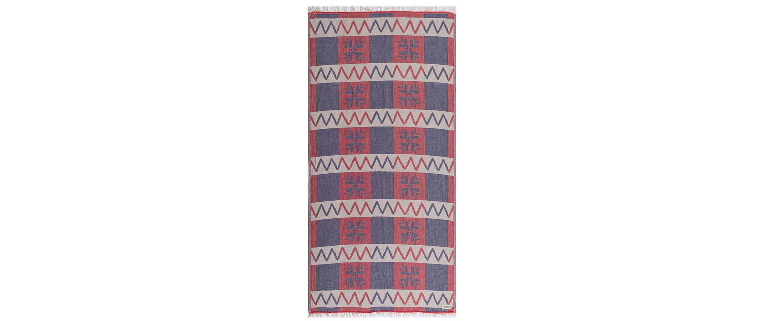 Haushaltsware SandCloud Strandtuch HONOR PLAID – 94 × 170 cm, Mehrfarbig, Bio-Baumwolle