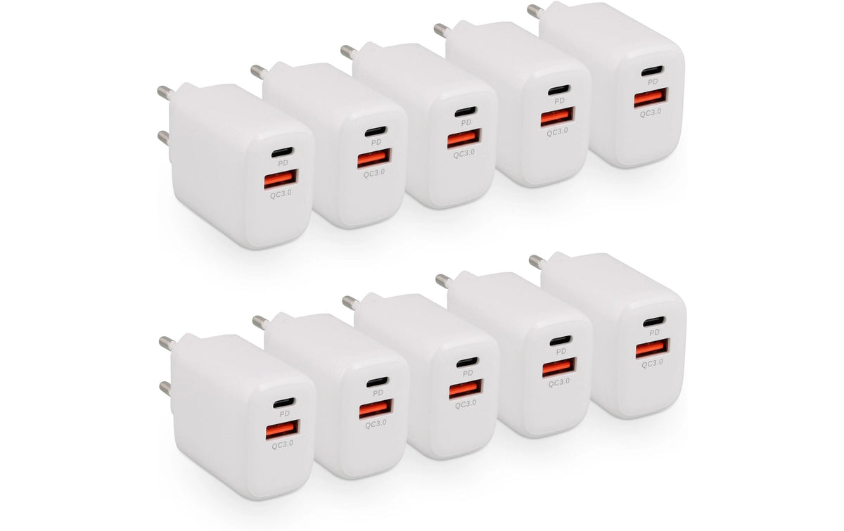 Lmp USB-Wandladegerät 20 W – USB-C×1, USB-A×1 – für Smartphones, Tablets – Weiss
