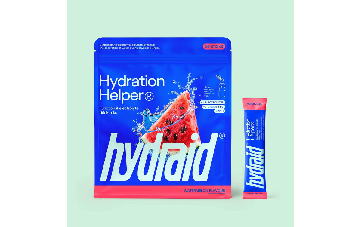 Hydraid Kohlenhydrat-Elektrolytpulver Wassermelone – glutenfrei, vegan – 30×12,9 g