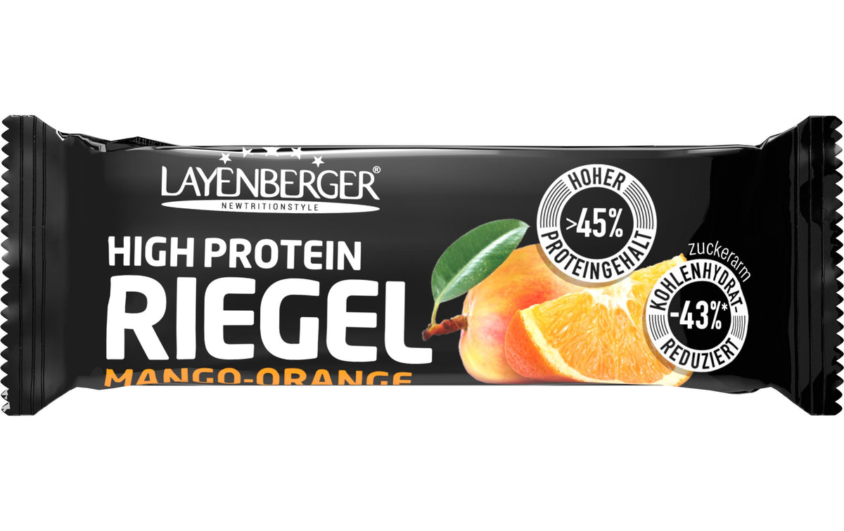 Layenberger Protein-Riegel – Mango & Orange, weisse Schokolade, glutenfrei – 35 g