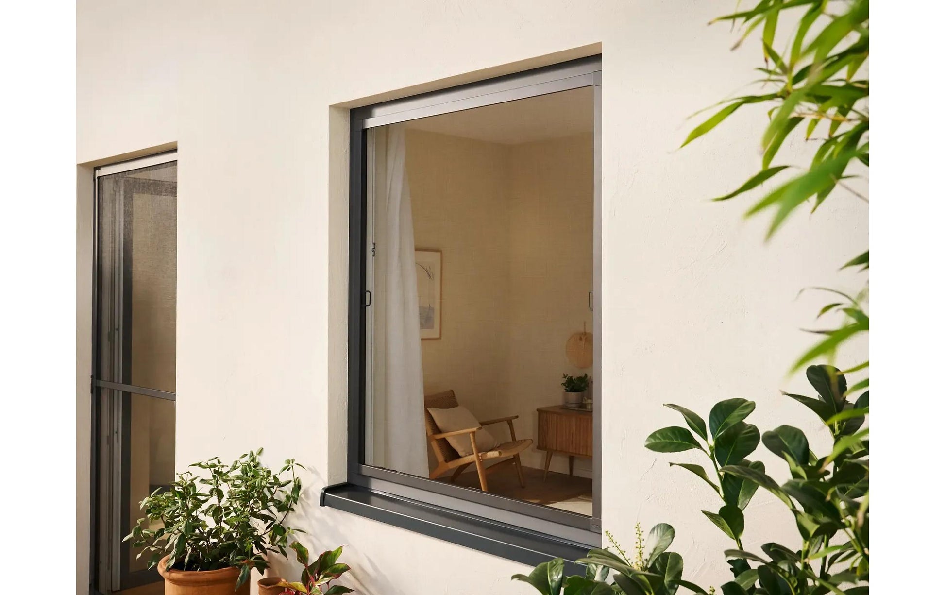TESA Fenster-Fliegengitter – 120 × 150 cm – weiss – für Fluginsekten