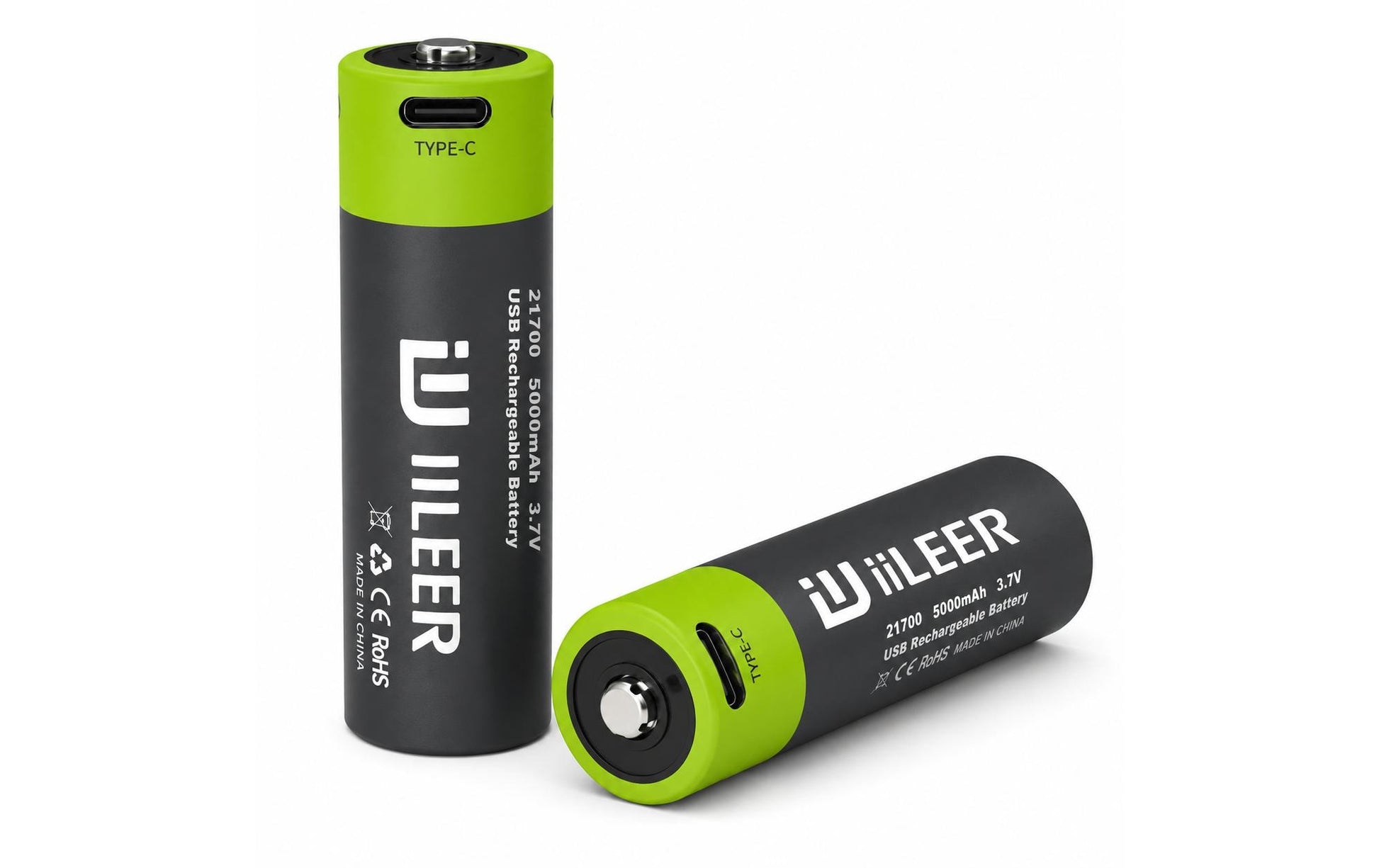 Iileer 21700 Akkus – Li-Ion, 5000 mAh, 3,7 V – 2 Stk.