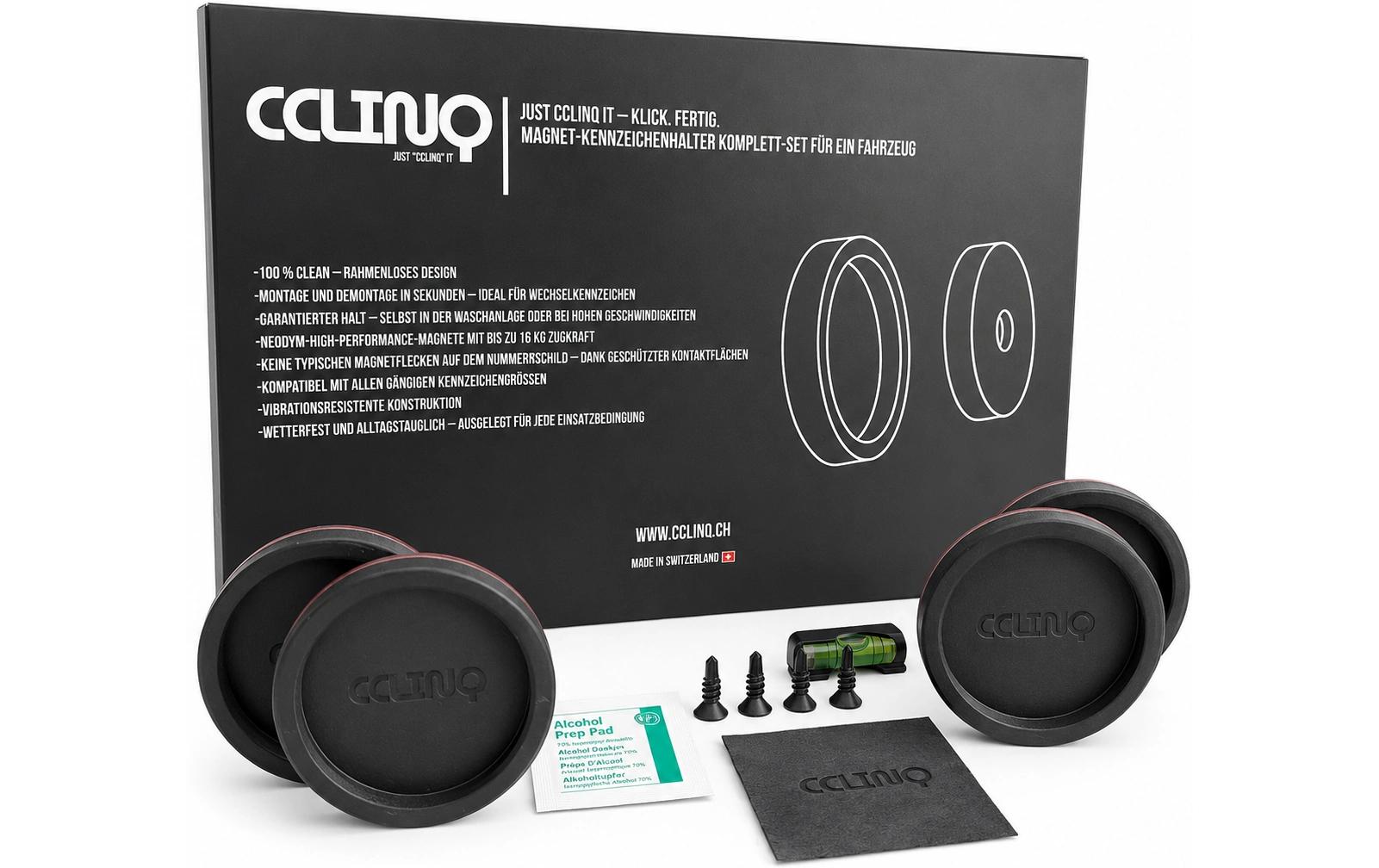Cclinq Kennzeichnungstasche – magnetisch – schwarz – Gummi/Metall