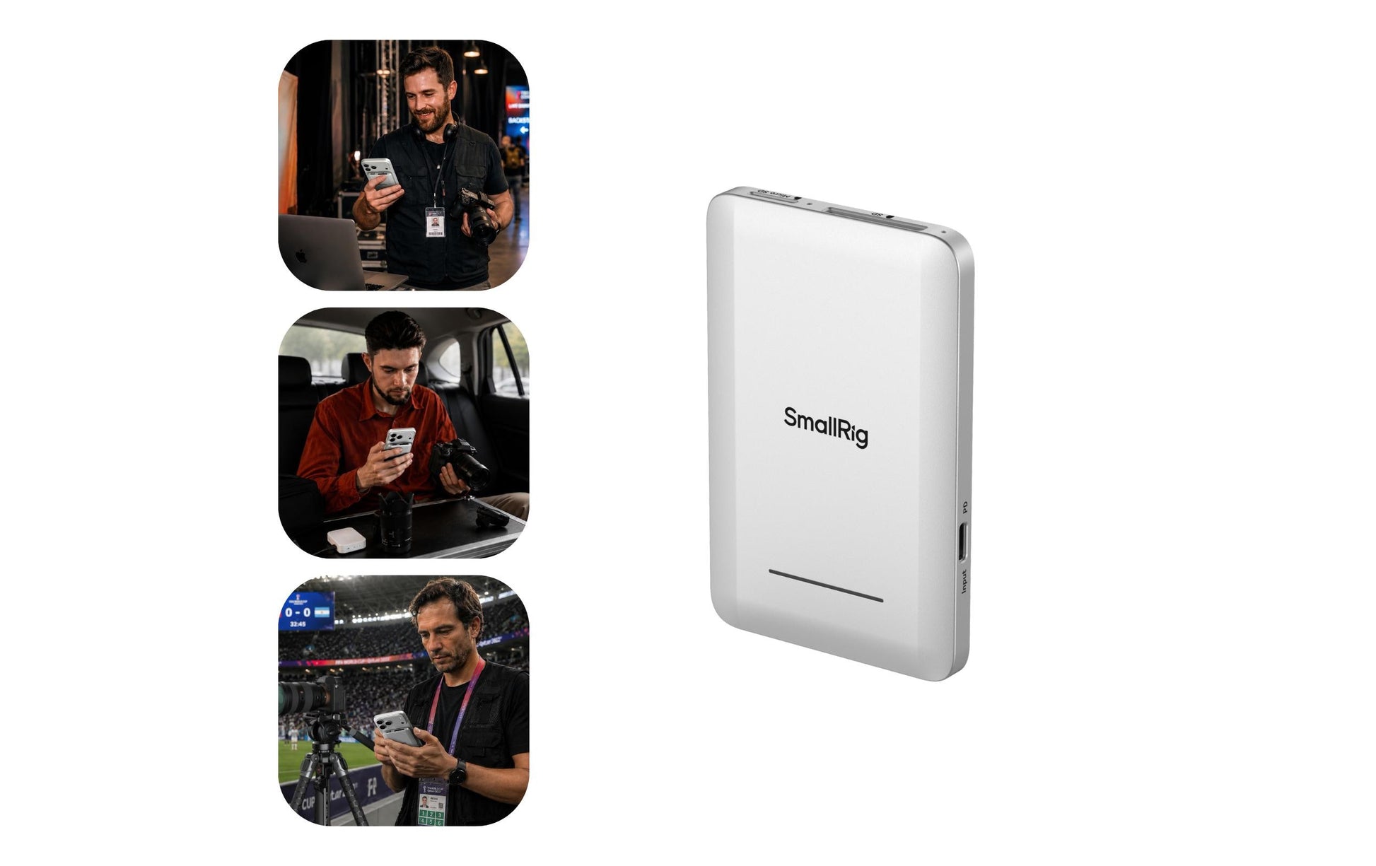 SmallRig Multifunktionale tragbare SSD (2TB) – USB Typ C, MicroSD, SD, für Smartphones, Tablets und Computer